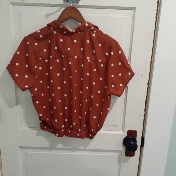 Cropped tie top button up - Picture 3 of 3